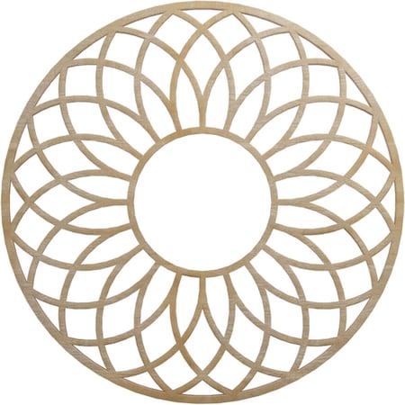 Ekena Millwork Cannes Wood Fretwork Pierced Ceiling Medallion, Hickory, 26"OD x 8 7/8"ID x 3/8"T CMWP26X26X0375CNHI